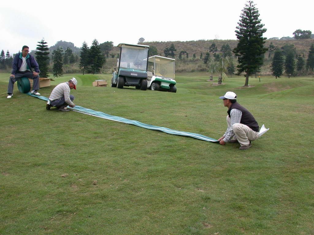 golf course water drainage with Capiphon Eco Drain